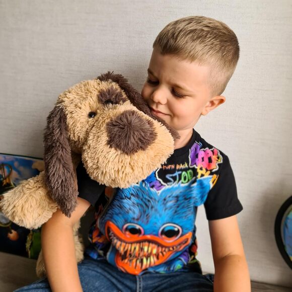 Floppy Stuffed Dog Plush Toy 20 Inch Brown Beagle Labrador Puppy Gift for Kids - Picture 8 of 9